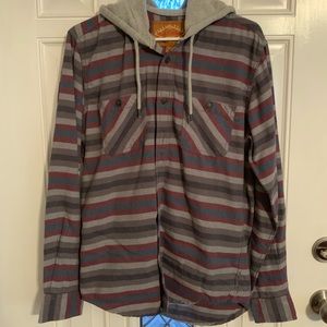 Hooded button up